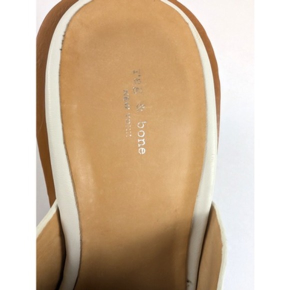 RAG & BONE Santiago Wedge Sandals Women's Size EU 37.5 / US 7.5 Clogs Ivory - Picture 6 of 9